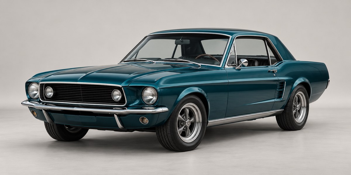 Deep teal 1967 Ford Mustang coupe